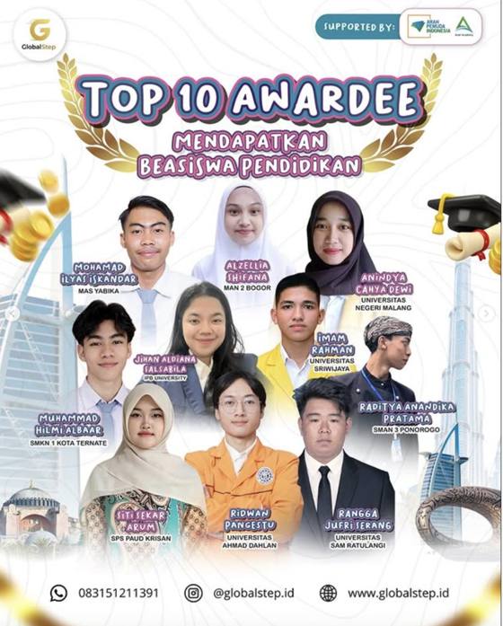 Top 10 Awardee Beasiswa Pendidikan — Globalstep