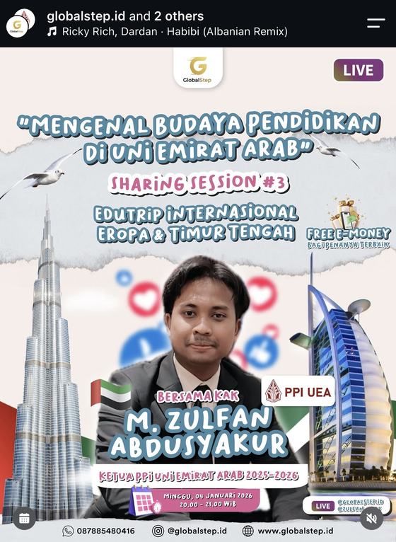 Sharing Session #3 GlobalStep - M. Zulfan Abdusyakur (PPI Uni Emirat Arab)