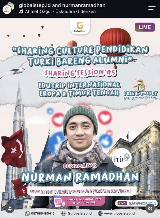 Sharing Session #5 GlobalStep - Nurman Ramadhan (Istanbul Technical University (ITÜ))