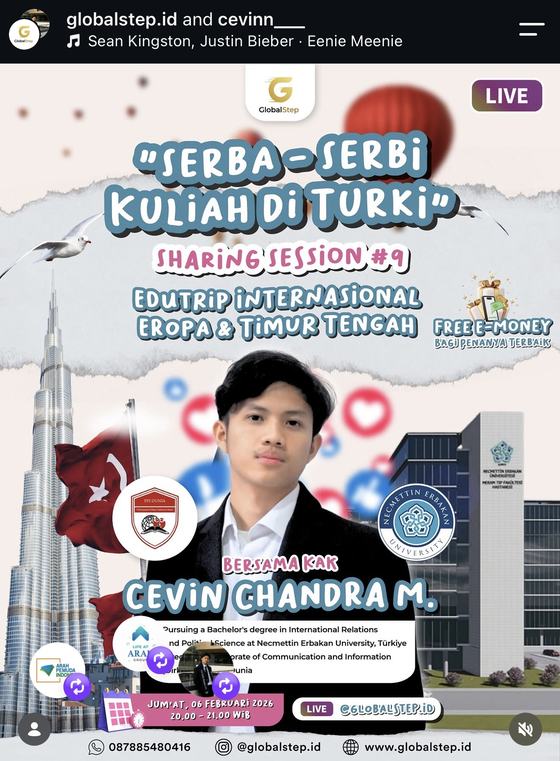 Sharing Session #9 GlobalStep - Cevin Chandra M. (Necmettin Erbakan University)